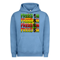 Pigment Pebble Blue Freedom 1865 Urban Hoodie - Zillion Design Studio