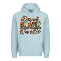 Blue Mist Being black is a vibe Premium Hoodie - Zillion Design Studio