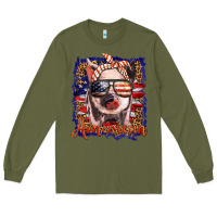 Army Green amerıcan pig Long Sleeve Tee - BarkalooDesign