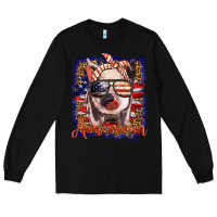 Black amerıcan pig Long Sleeve Tee - BarkalooDesign