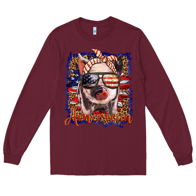 Amerıcan Pig Long Sleeve Tee by BarkalooDesign | Teevron