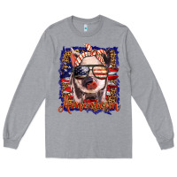 Heather Grey amerıcan pig Long Sleeve Tee - BarkalooDesign