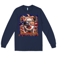 Navy amerıcan pig Long Sleeve Tee - BarkalooDesign