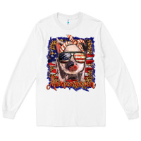 White amerıcan pig Long Sleeve Tee - BarkalooDesign