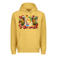 Antique Gold joy to the world Premium Hoodie - texasbilliewilder