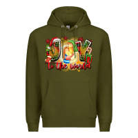 Army Green joy to the world Premium Hoodie - texasbilliewilder