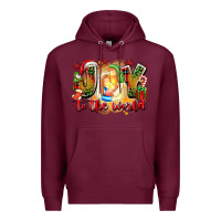 Burgundy joy to the world Premium Hoodie - texasbilliewilder