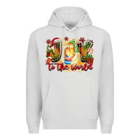 Dove Grey joy to the world Premium Hoodie - texasbilliewilder