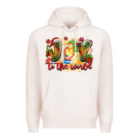 Pale Pink joy to the world Premium Hoodie - texasbilliewilder
