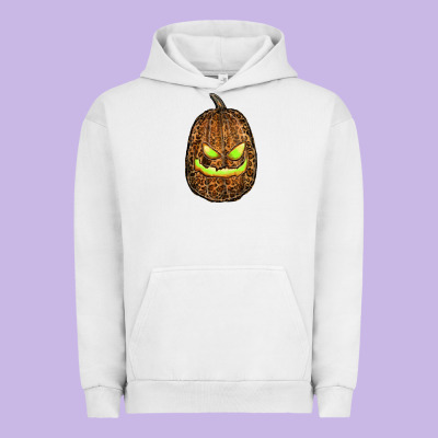 Watercolor Leopard Pumpkin Urban Hoodie Designed By Ranaportraitstore