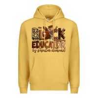 Antique Gold Black educator by popular demand Premium Hoodie - Zillion Design Studio
