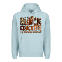 Blue Mist Black educator by popular demand Premium Hoodie - Zillion Design Studio