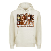 Oatmeal Heather Black educator by popular demand Premium Hoodie - Zillion Design Studio