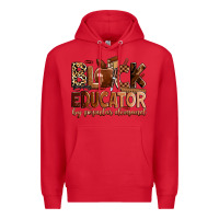 Red Black educator by popular demand Premium Hoodie - Zillion Design Studio