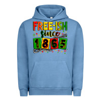 Pigment Pebble Blue Free-ish since 1865 Urban Hoodie - Zillion Design Studio