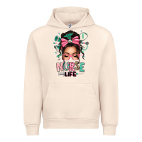 Sandshell afro messy bun nurse life Urban Hoodie - texasbilliewilder