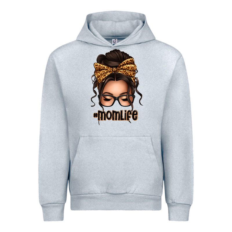 Caucasian Leopard Messy Bun Mom Life Urban Hoodie by texasbilliewilder | Teevron
