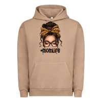 Pigment Burro caucasian leopard messy bun mom life Urban Hoodie - texasbilliewilder