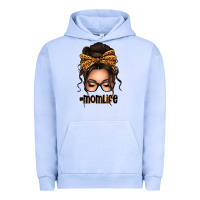 Pigment Grape Ice caucasian leopard messy bun mom life Urban Hoodie - texasbilliewilder