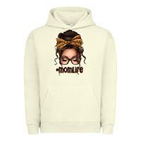 Pigment Pistachio caucasian leopard messy bun mom life Urban Hoodie - texasbilliewilder