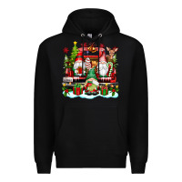 Black christmas gnome truck Premium Hoodie - texasbilliewilder