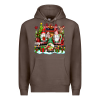 Coffee christmas gnome truck Premium Hoodie - texasbilliewilder