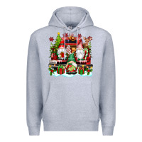 Heather Grey christmas gnome truck Premium Hoodie - texasbilliewilder