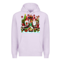 Lilac christmas gnome truck Premium Hoodie - texasbilliewilder