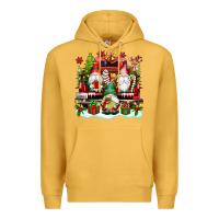 Mustard christmas gnome truck Premium Hoodie - texasbilliewilder