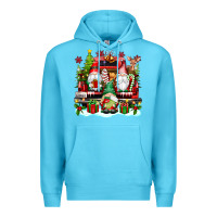 Ocean Blue christmas gnome truck Premium Hoodie - texasbilliewilder