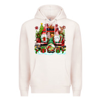 Pale Pink christmas gnome truck Premium Hoodie - texasbilliewilder