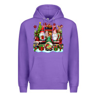 Purple christmas gnome truck Premium Hoodie - texasbilliewilder