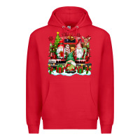 Red christmas gnome truck Premium Hoodie - texasbilliewilder