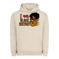 Pigment French Oak I am black history Urban Hoodie - Zillion Design Studio