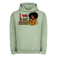 Pigment Oil Green I am black history Urban Hoodie - Zillion Design Studio