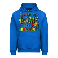 Cobalt I paused my game to celebrate Juneteenth Urban Hoodie - Zillion Design Studio