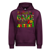 Mauve Wine I paused my game to celebrate Juneteenth Urban Hoodie - Zillion Design Studio