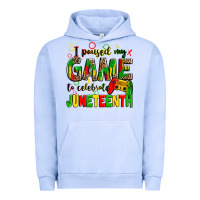Pigment Grape Ice I paused my game to celebrate Juneteenth Urban Hoodie - Zillion Design Studio