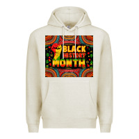 Oatmeal Heather Black History Month Premium Hoodie - Zillion Design Studio