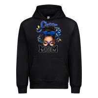 Black cheer mom messy bun Urban Hoodie - texasbilliewilder