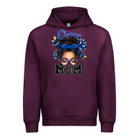 Mauve Wine cheer mom messy bun Urban Hoodie - texasbilliewilder