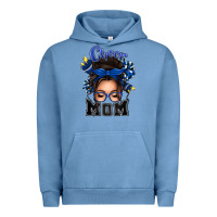 Pigment Pebble Blue cheer mom messy bun Urban Hoodie - texasbilliewilder