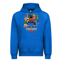 Cobalt summer vibes messy bun Urban Hoodie - Zillion Design Studio