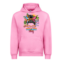 Fuchsia Pink summer vibes messy bun Urban Hoodie - Zillion Design Studio