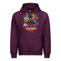 Mauve Wine summer vibes messy bun Urban Hoodie - Zillion Design Studio