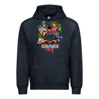 Navy summer vibes messy bun Urban Hoodie - Zillion Design Studio
