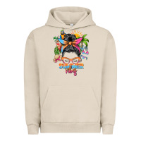 Pigment French Oak summer vibes messy bun Urban Hoodie - Zillion Design Studio