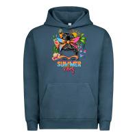 Pigment Midnight Navy summer vibes messy bun Urban Hoodie - Zillion Design Studio