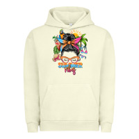 Pigment Pistachio summer vibes messy bun Urban Hoodie - Zillion Design Studio
