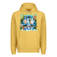 Antique Gold snowman gnome truck Premium Hoodie - texasbilliewilder